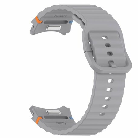 Wave Sportband met aansluitknop - Donkergrijs -  Samsung Galaxy Watch 4 Classic - 42mm & 46mm