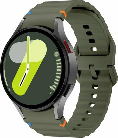 Wave Sportband met aansluitknop - Donkergroen -  Samsung Galaxy Watch 4 Classic - 42mm & 46mm