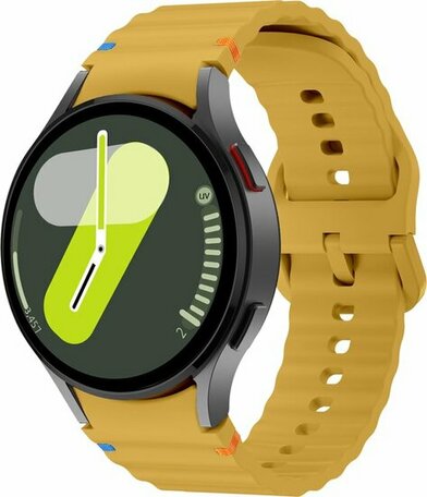 Wave Sportband met aansluitknop - Oker -  Samsung Galaxy Watch 6 - 40mm & 44mm