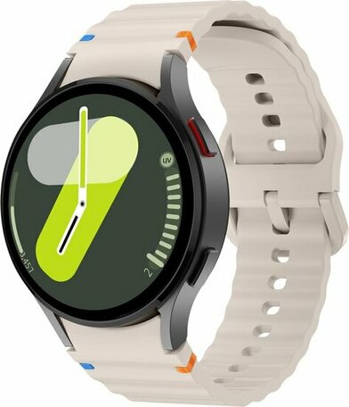 Wave Sportband met aansluitknop - Sterrenlicht -  Samsung Galaxy Watch 4 Classic - 42mm & 46mm