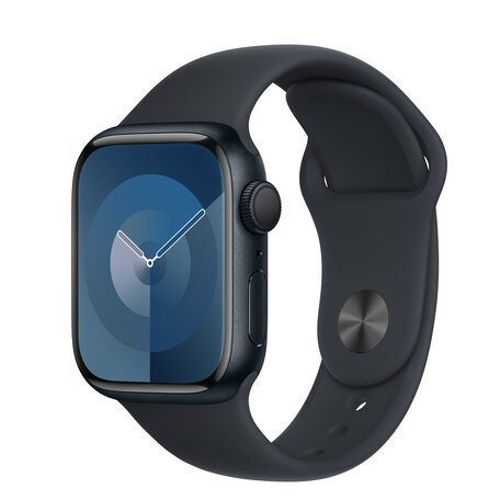 Rubberen sportbandje - Donkerblauw - Geschikt voor Apple Watch 44mm / 45mm / 46mm / 49mm