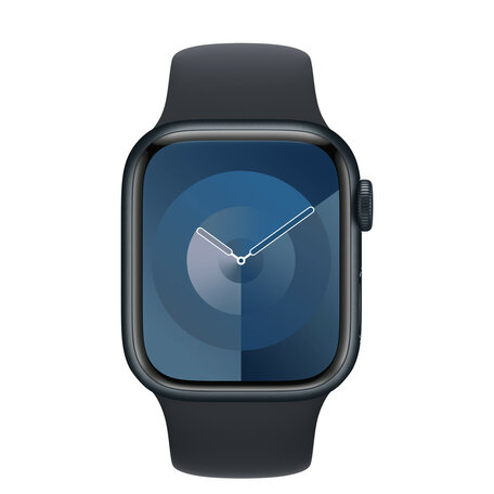 Rubberen sportbandje - Donkerblauw - Geschikt voor Apple Watch 44mm / 45mm / 46mm / 49mm