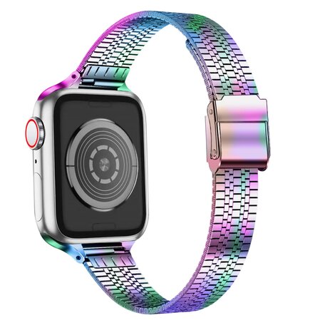 Stainless steel slim fit bandje - Multicolor - Geschikt voor Apple Watch 38mm / 40mm / 41mm / 42mm