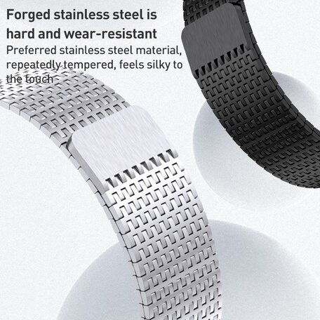 Stainless Steel Loop band - Goud - Extra strong - Geschikt voor Apple Watch 38mm / 40mm / 41mm / 42mm