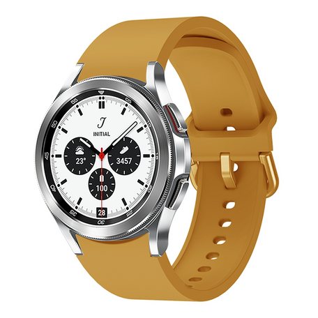 Samsung Galaxy Watch 4 Classic - 42mm & 46mm - Classic sportbandje - Oker