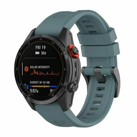 Siliconen sportbandje - Grijsblauw - Garmin Instinct E - 40mm