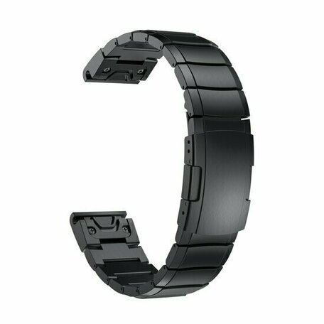 Stainless steel schakelband - Zwart - Garmin Instinct E - 40mm