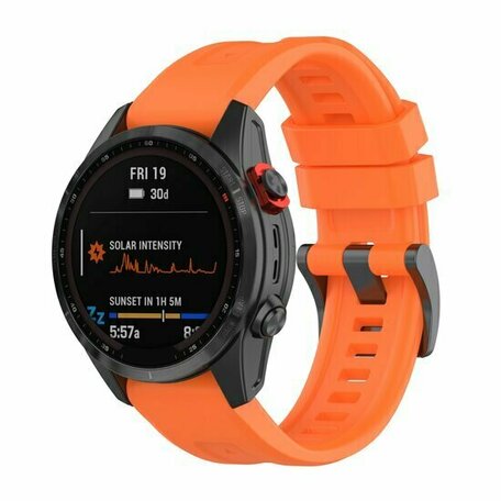 Siliconen sportbandje - Oranje - Garmin Instinct 3 / Instinct E - 45mm