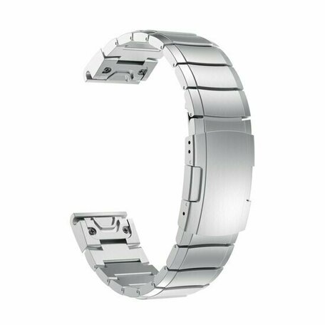 Stainless steel schakelband - Zilver - Garmin Instinct 3 / Instinct E - 45mm