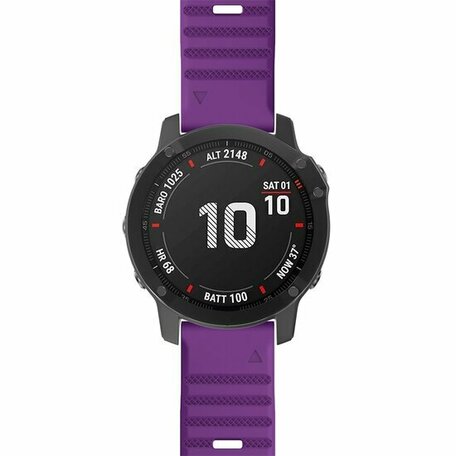 Siliconen bandje - Paars - Garmin Instinct 3 - 50mm