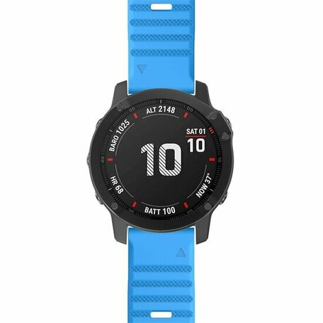 Siliconen bandje - Blauw - Garmin Instinct 3 - 50mm