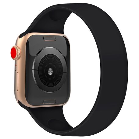 Solo Loop Link serie bandje - Maat: S - Zwart - Geschikt voor Apple Watch 38mm / 40mm / 41mm / 42mm