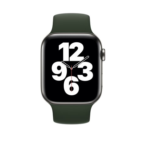 Solo Loop Link serie bandje - Maat: S - Leger Groen - Geschikt voor Apple Watch 38mm / 40mm / 41mm / 42mm