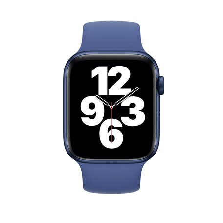 Solo Loop Link serie bandje - Maat: S - Donkerblauw - Geschikt voor Apple Watch 38mm / 40mm / 41mm / 42mm