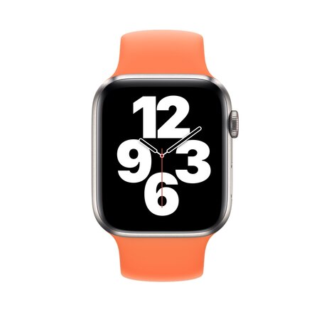 Solo Loop Link serie bandje - Maat: S - Oranje - Geschikt voor Apple Watch 38mm / 40mm / 41mm / 42mm