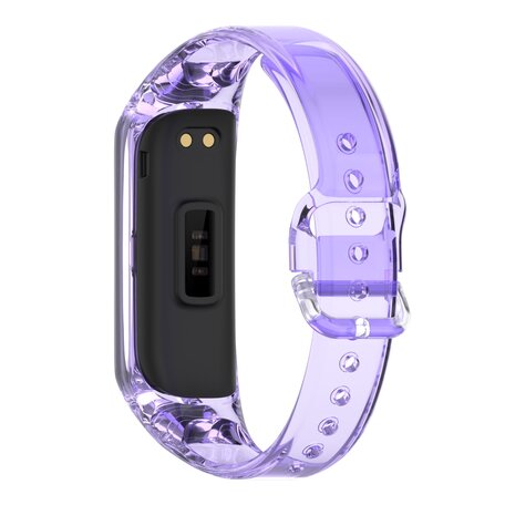 Doorzichtige TPU band (zon verkleurend) - Transparant paars - Samsung Galaxy Watch Fit 2