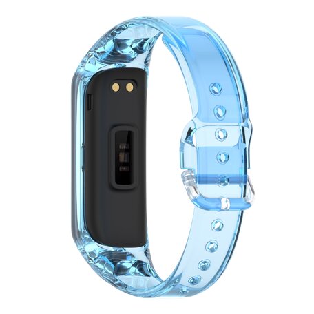 Doorzichtige TPU band (zon verkleurend) - Transparant blauw - Samsung Galaxy Watch Fit 2