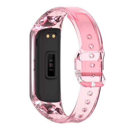 Doorzichtige TPU band (zon verkleurend) - Transparant roze - Samsung Galaxy Watch Fit 2