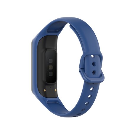 Siliconen bandje - Donkerblauw - Samsung Galaxy Watch Fit 2