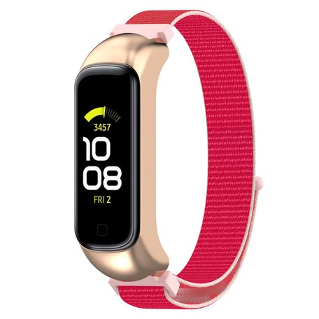 Nylon sport loop band - Roze - Samsung Galaxy Watch Fit 2