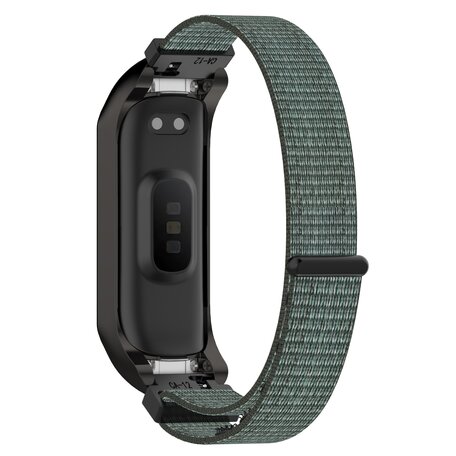 Nylon sport loop band - Groen / grijs - Samsung Galaxy Watch Fit 2