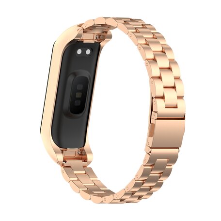 Stalen schakelband - Rosé goud - Samsung Galaxy Watch Fit 2