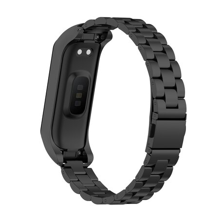 Stalen schakelband - Zwart - Samsung Galaxy Watch Fit 2