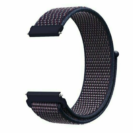 Sport Loop nylon bandje - Navy / donkerpaars gemêleerd - Huawei Watch 4 (pro) / 3 (pro) / Ultimate