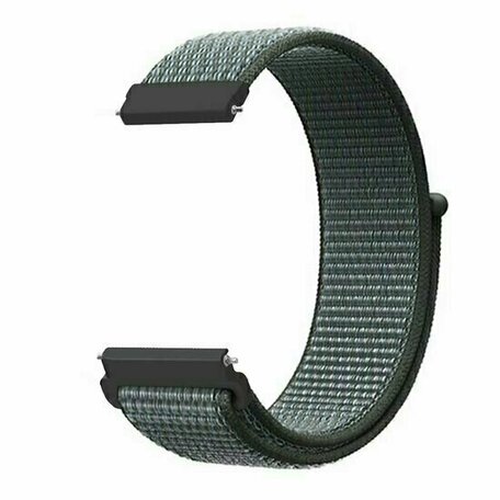 Sport Loop nylon bandje - Donkergrijs / blauw gemêleerd - Huawei Watch 4 (pro) / 3 (pro) / Ultimate