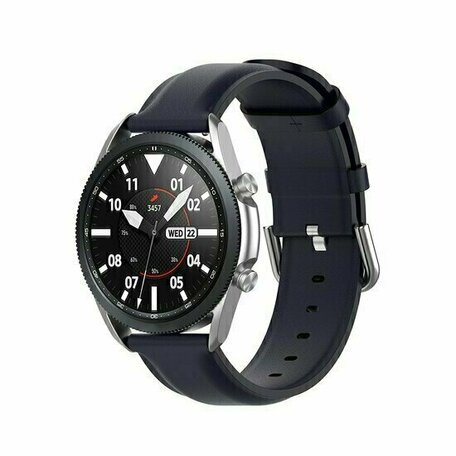 Classic leren bandje - Donkerblauw - Huawei Watch 4 (pro) / 3 (pro) / Ultimate