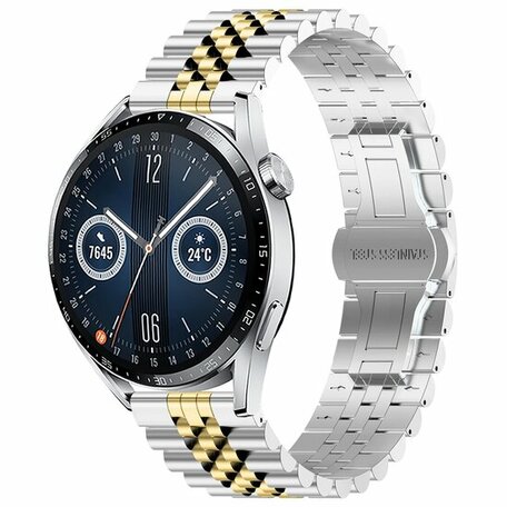 Stalen band - Zilver / goud - Huawei Watch 4 (pro) / 3 (pro) / Ultimate