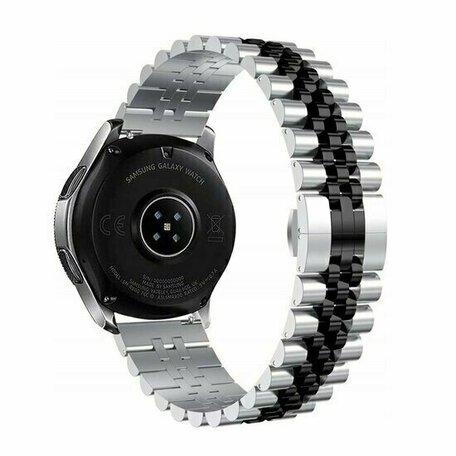 Stalen band - Zilver / zwart - Huawei Watch 4 (pro) / 3 (pro) / Ultimate