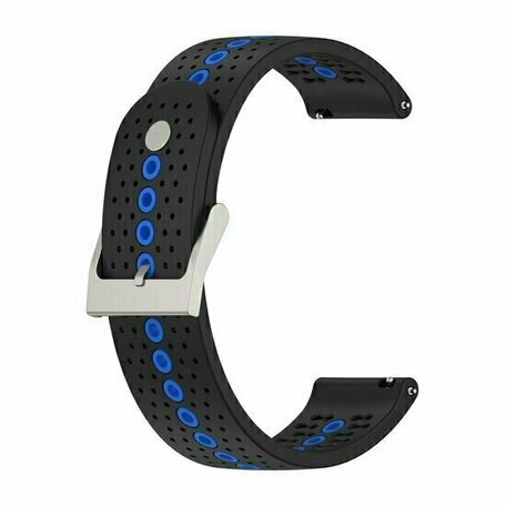 Dot Pattern siliconen bandje - Zwart met blauw - Huawei Watch 4 (pro) / 3 (pro) / Ultimate