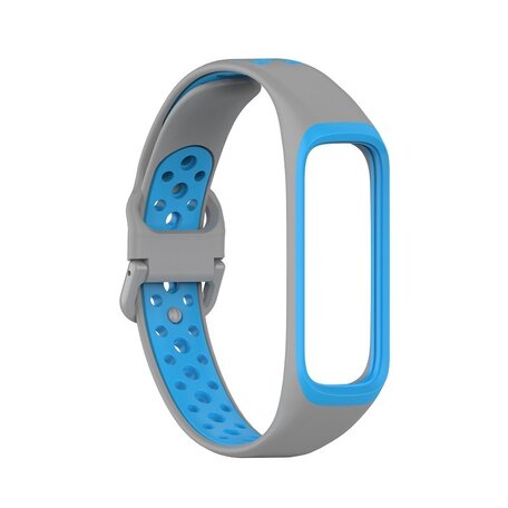 Siliconen band 2 kleurig - Grijs / blauw - Samsung Galaxy Fit 2