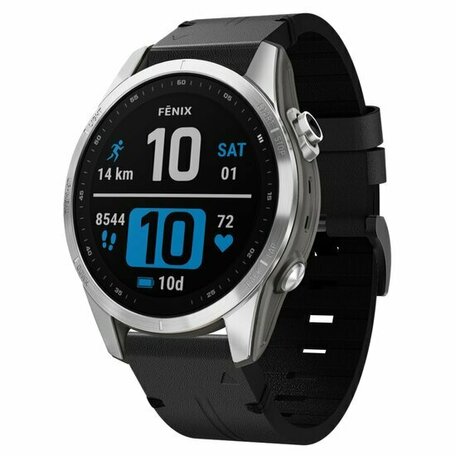 Leren bandje - Zwart - Garmin Instinct E - 40mm