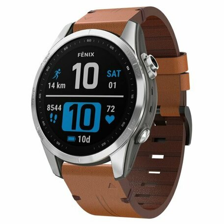 Leren bandje - Bruin - Garmin Instinct E - 40mm