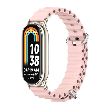 Ocean siliconen bandje - Roze - Xiaomi Smart Band 8 & 9