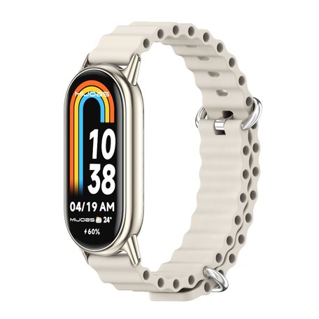 Ocean siliconen bandje - Beige - Xiaomi Smart Band 8 & 9