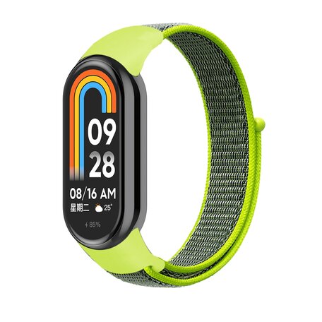 Sport loop nylon bandje - Neon groen - Xiaomi Smart Band 8 & 9