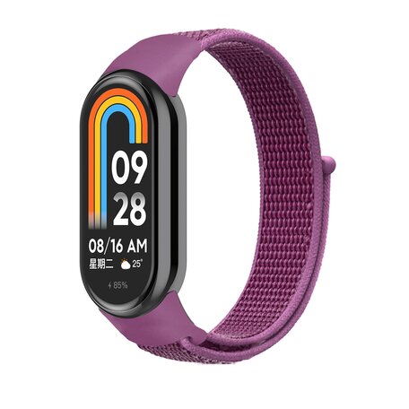 Sport loop nylon bandje - Paars - Xiaomi Smart Band 8 & 9