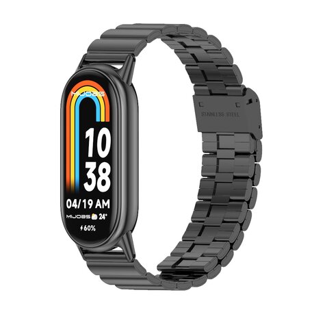 Stalen band - Zwart - Xiaomi Smart Band 8 & 9