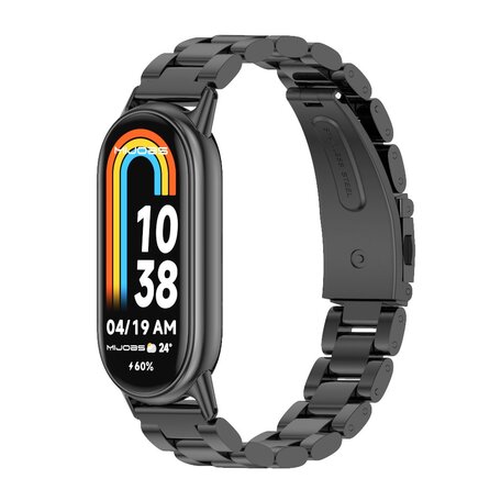 Stalen schakelband - Zwart - Xiaomi Smart Band 8 & 9