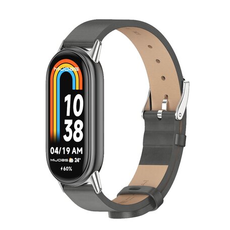 PU leren bandje - Grijs - Xiaomi Smart Band 8 & 9