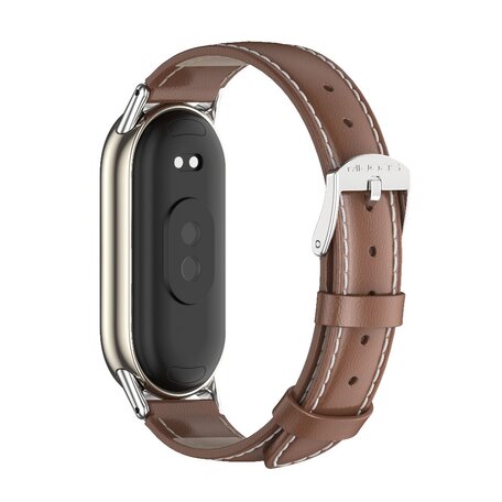 Echt leren bandje - Bruin - Xiaomi Smart Band 8 & 9