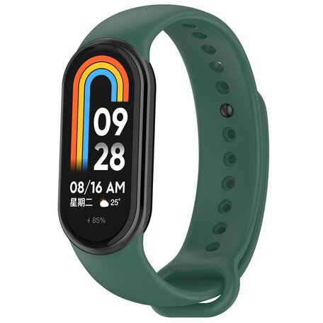 Siliconen bandje - Donkergroen - Xiaomi Smart Band 8 & 9