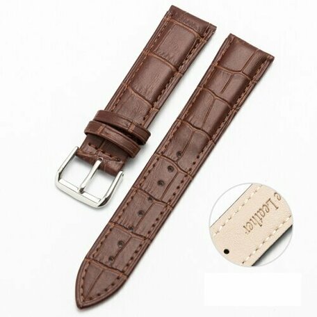 Crocodile leren bandje - Bruin - Xiaomi Watch 2 / Xiaomi Watch S1 / S2 / S3 / S4 / Mi Watch