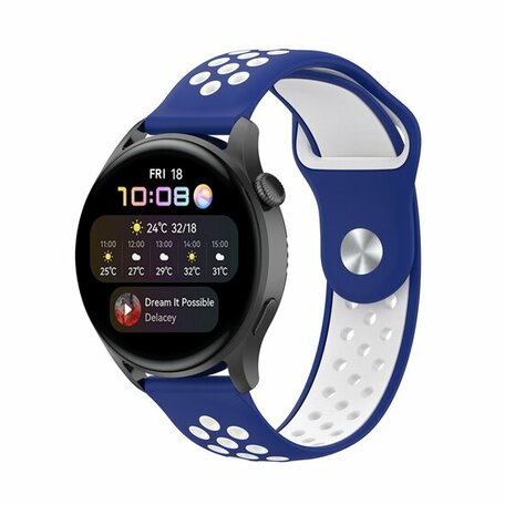 Sport Edition - Blauw + wit - Xiaomi Watch 2 / Xiaomi Watch S1 / S2 / S3 / S4 / Mi Watch