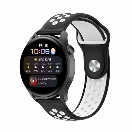 Sport Edition - Zwart + wit - Xiaomi Watch 2 / Xiaomi Watch S1 / S2 / S3 / S4 / Mi Watch