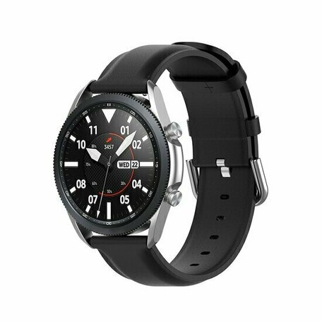 Classic leren bandje - Zwart - Xiaomi Watch 2 / Xiaomi Watch S1 / S2 / S3 / S4 / Mi Watch