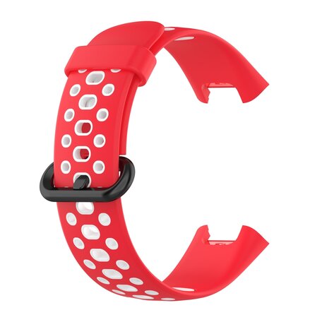 Tweekleurige sportband - Rood met wit - Xiaomi Redmi Watch 2 (Lite)